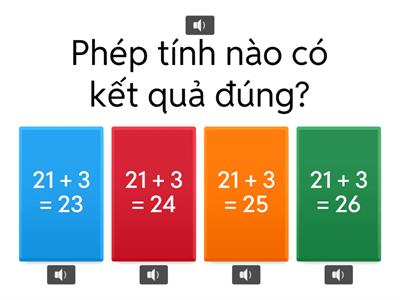 Phép cộng số có hai chữ số với số có một chữ số (không nhớ) trong phạm vi 100
