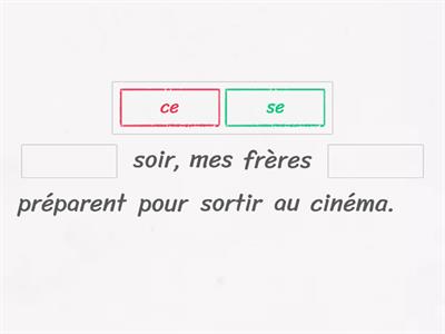 5. Homophones : ce / se 
