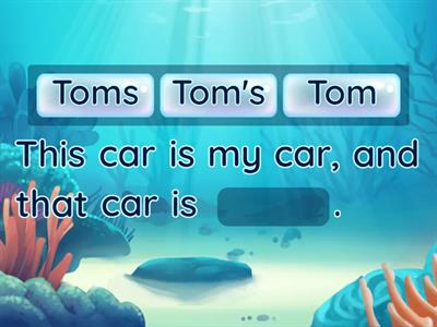 Possesive case: -'s and -s'