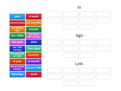 Past time Expressions