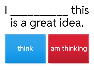 present simple- present continuous