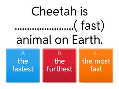 Comparatives and superlatives