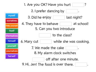 B1 - U7D Grammar: Reflexive Pronouns