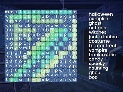 Halloween Word Search