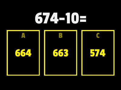 CALCOLO VELOCE: SOTTRAZIONI CON 1-10-100