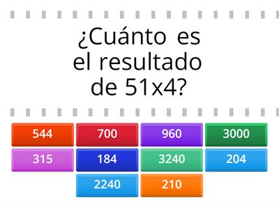 Multiplicaciones hasta el 10000