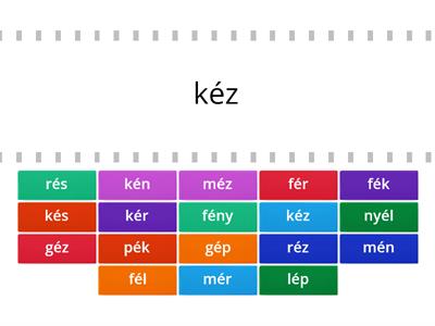 Keresd meg a szavak párját