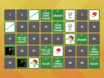 SCHOOL SUPPLIES AND CLASSROOM COMMANDS