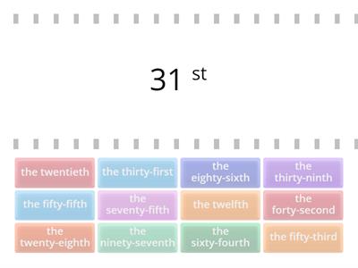 Copy of ORDINAL NUMBERS