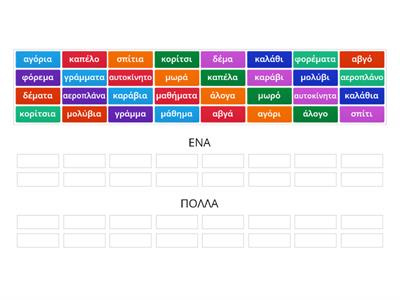 ΚΛΙΚ Α1 για παιδιά Ε6  πληθ. ουδέτερων