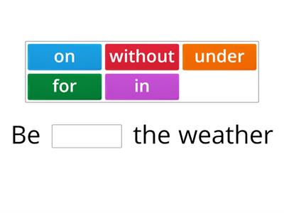 Weather idioms 