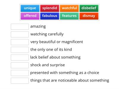 3rd Grade Wonders U3W1-Match Up