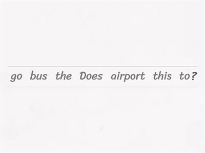 Taking the bus Scramble