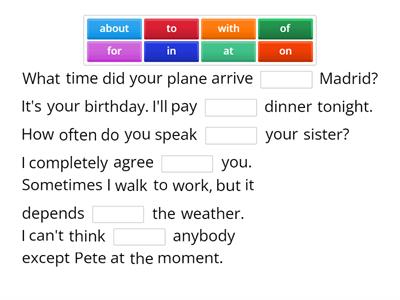 Verb + prepositions (EF - Preintermediate)