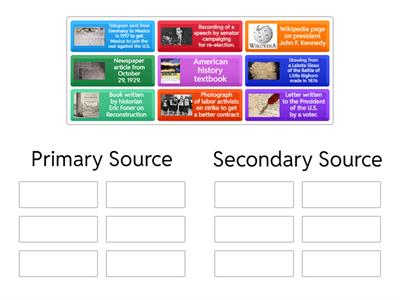 Primary & Secondary Sources