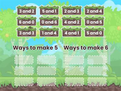Ways to make 5 and 6