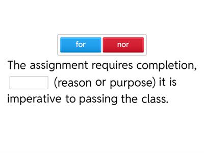FANBOYS Conjunctions-Connectors