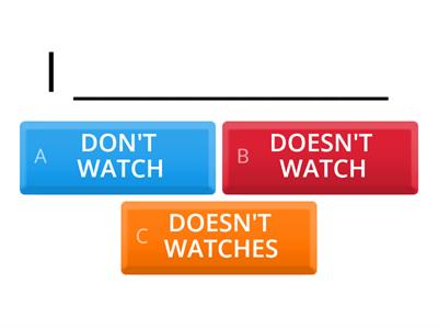 SIMPLE PRESENT - negative form