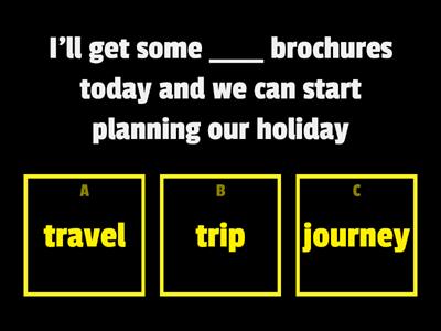 travel/trip/journey