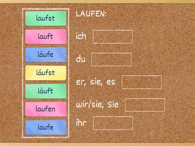 Lesen-treffen-fahren-laufen-sehen