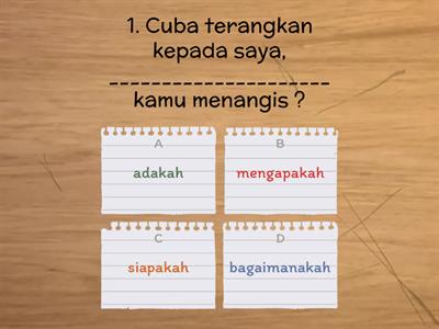 Latihan Kata Tanya 