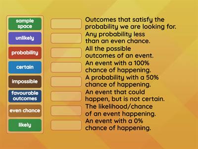 The laguage of Probability