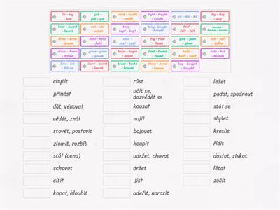 AJ 7 irregular verbs (1. sloupec)