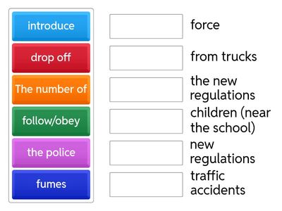Traffic changes in Granford - vocabulary