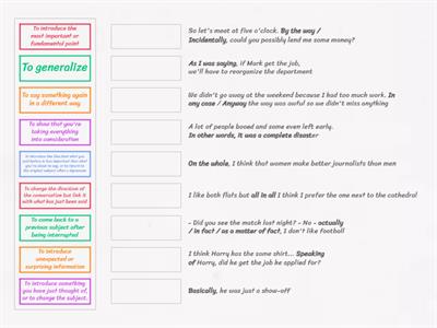 Discourse markers (2) - part 1