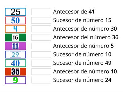 Antecesor y sucesor