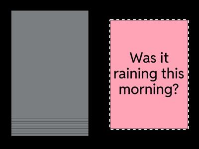 Past Continuous Conversation Cards