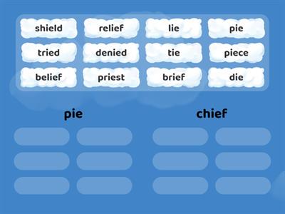 8.5 -ie word sort