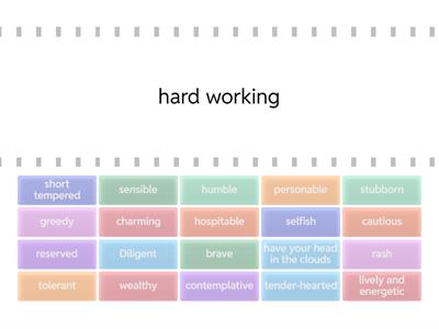 V14c CHARACTER AND BEHAVIOR Espresso vocabulary