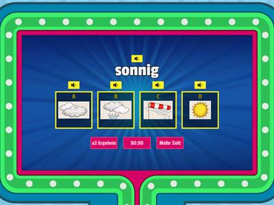 Spieleshow Lesen Memory-Wetter