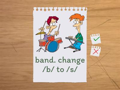 Phoneme substitution beginning sounds