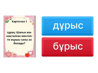 шағын жинақталған мектеп сұрақтары МБТ 23/1