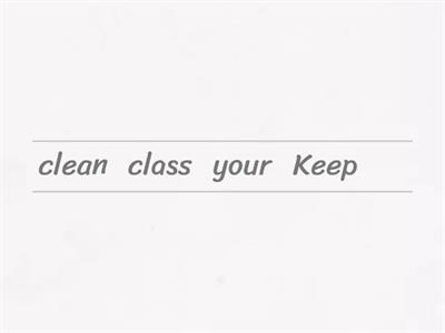 Arrange sentences in correct order.