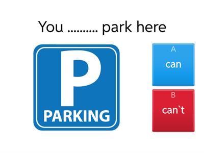 8 A  can / can't -  signs Beginner EF4