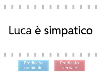 Predicato verbale o nominale? 
