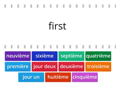 les nombres ordinaux