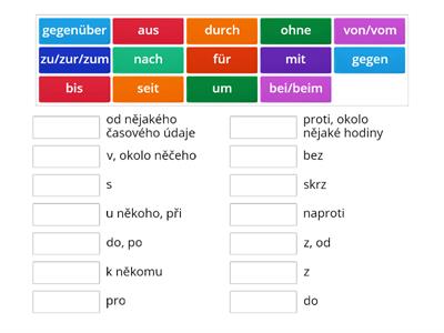 präpositionen mit dativ und akkusativ