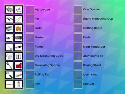 Kitchen Tools Matching Game