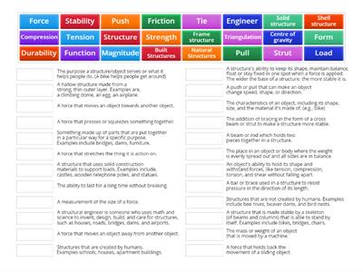Strong & Stable Structures vocabulary Grade 3