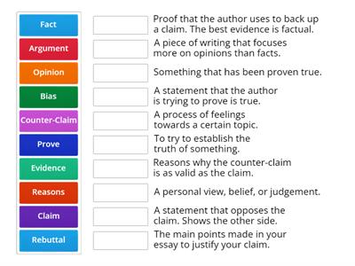Argumentative Text Vocabulary