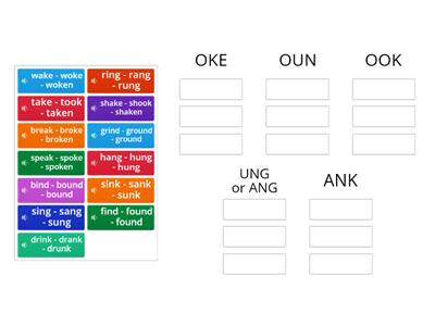 Irregular verb patterns - 1