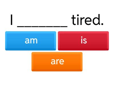 Am is are (affirmative, negative, interrogative sentences) 