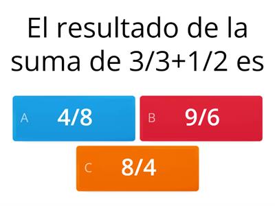 Suma de fracciones con distinto denominador 