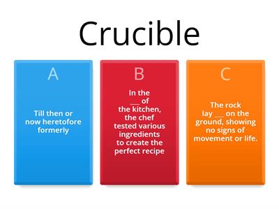 Crucible Vocabulary