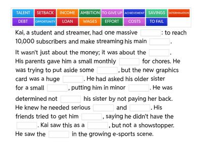 MONEY AND SUCCESS - Vocab