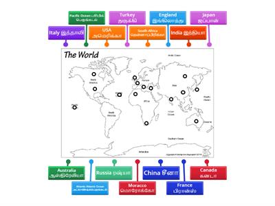 World Map World War 1 & 2 உலக வரைபடம் - உலகப்போர்